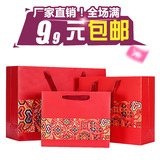 高档中国风刺绣礼品袋纸袋节日送礼手提袋回礼包装袋子批发