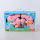 正版小猪佩奇一家四口毛绒玩具儿童玩具佩佩猪彩盒包装礼物