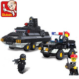 兼容乐高积木拼装玩具军事部队城市系列男孩玩具男孩积木组装警察