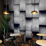 3D立体复古工业风木纹墙纸欧式壁画酒吧咖啡奶茶店KTV网咖壁纸