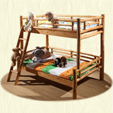 原生态子母床纯实木上下床高低床双层床母子床柏木儿童床原木家具