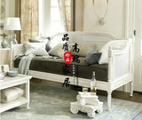 欧式实木藤椅沙发东南亚客厅新古典象牙白田园美式实木三人沙发床
