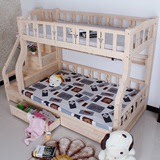 实木儿童上下床1.5米芬兰松木双层床环保梯柜床储物子母床高低床