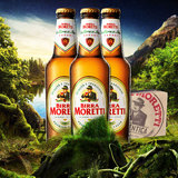 意大利原装进口Moretti莫纳迪全麦啤酒超德国非黑啤酒24瓶一箱装