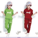 2016新款春秋儿童卫衣套装男女童运动两件套韩版长袖套装抓绒潮
