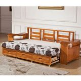 全实橡木，多功能沙发可变床，客厅组合易拆洗木架布艺沙发