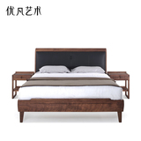现代中式简约床 禅意实木床卧室双人床1.8米 婚床 新中式家具定制