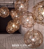 设计师吊灯不锈钢钻石球形吊灯创意几何吊灯个性咖啡厅餐厅吧台灯