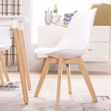 伊姆斯椅子 现代简约实木休闲餐椅 美式酒店设计师塑料椅北欧宜家