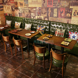 定做咖啡厅沙发奶茶店靠墙卡座西餐厅茶餐厅简约北欧沙发桌椅组合