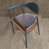 欧式复古创意铁艺餐椅酒店餐厅咖啡厅奶茶店靠背户外休闲椅子