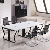 职员办公会议桌时尚开会长桌员工条形工作桌椅组合办公桌椅洽谈桌