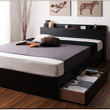 环保板式床高箱1.5m抽屉式双人床1.8米储物板组装箱体床可收纳床