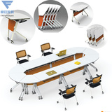 百变组合办公家具 椭圆会议桌简约现代  扇圆形课桌椅 折叠培训桌
