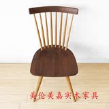 美伦美嘉实木家具纯进口北美白橡木北欧日式现代简约新款原木餐椅