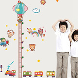 儿童房幼儿园卡通汽车装饰可移除量身高墙贴纸 娃娃身高贴AY890