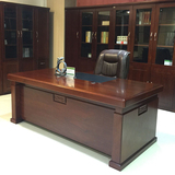 新款实木老板桌办公桌 1.8/2米经理桌中班台主管桌油漆总裁桌中山