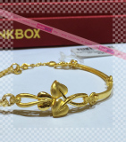 PINKBOX专柜正品 黄金足金时尚精美设计款贵妃形手镯 新款 现货