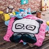 时尚个性潮品全棉大阪卡通熊猫四件套学生儿童床单件套纯棉1.8米