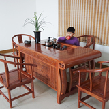 茶桌椅组合实木仿古茶台原木整装功夫茶艺桌客厅中式古典方形茶几