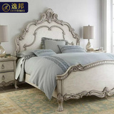 全实木床欧式床双人床1.8米新古典床 复古美式床简欧床法式床家具