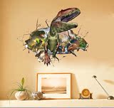 恐龙3D立体墙贴纸贴画卧室创意时尚家居地板贴客厅卧室地贴画防水