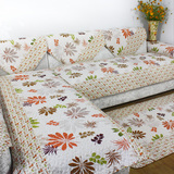 四季通用布艺防滑田园沙发垫坐垫组合套装123人沙发罩沙发套巾