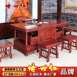茶桌椅组合仿古中式家具红木花梨木功夫茶桌战国将军台茶台