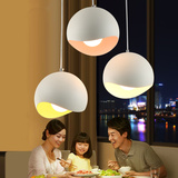 现代简约创意圆形单头吊灯具吧台网咖啡厅彩色三头LED餐厅吊灯饰