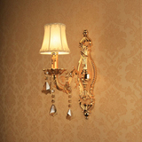 单头欧式客厅壁灯 卧室 床头温馨浪漫水晶壁灯 过道 走廊壁灯