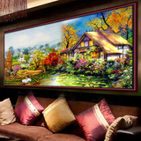 蒙娜丽莎十字绣温馨家园最新款 十字绣油画风欧式卧室客厅满绣图