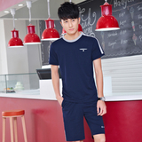 2016年夏装新款潮短袖t恤男韩版运动套装衣服夏季男士休闲T血桖