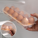 鸡蛋收纳盒厨房冰箱塑料创意鸡蛋储物置物整理盒便携10格