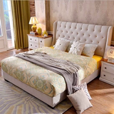 欧式卧室家具双人床 北欧宜家 高档现代简约布艺1.8米储物婚床