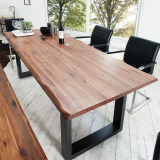 简约现代长桌会议桌电脑桌全实木美式书桌办公桌家具长条桌洽谈桌
