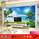 3D瓷砖背景墙 陶瓷壁画客厅影视墙电视沙发拼图墙砖海边海景沙滩