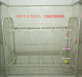深圳上下铁床铺铁架床子母特厚50/38弯床宿舍高低床学生双层床。