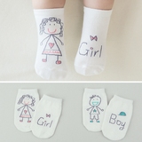 韩国外贸原单新款婴儿精梳棉短袜男女宝宝防滑底地板袜儿童松口袜