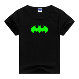 夜光超人童装钢铁侠儿童短袖T恤男童蝙蝠侠纯棉潮牌宝宝衣服新款
