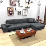 布艺沙发组合三人北欧宜家日式沙发大小户型客厅转角组合布沙发