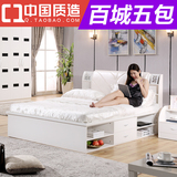 板式床高箱储物床1.5米小户型高箱床 1.8米双人床现代简约卧室床