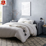 现货美式乡村软包布艺沙发床小户型多功能简约折叠可拆洗沙发床