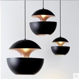 北欧蘑菇吊灯创意单头餐厅灯卧室床头灯设计师铝材艺术小苹果吊灯