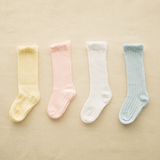 宝宝袜夏天网眼婴儿童长高筒袜胖不勒腿松口空调防蚊虫袜0-2-4-6