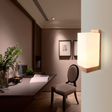 现代简约卧室床头LED壁灯温馨日式过道灯中式实木灯宜家酒店灯具