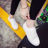 2016春夏季纯色白色帆布鞋女韩版潮鞋低帮学生板鞋平底休闲鞋女鞋