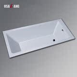 美康卫浴嵌入式亚克力浴缸 1.4/1.5/1.7米方形冲浪按摩浴缸含下水