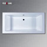 美康卫浴嵌入式亚克力浴缸 1.6/1.7/1.8米 方形按摩浴缸含去水器