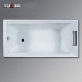 美康卫浴嵌入式普通亚克力浴缸 1.4/1.55米方形家用冲浪按摩浴缸