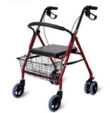 老年代步车购物车老人手推车折叠可推可坐助行器带座椅四轮买菜车